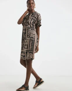 Linen Collared Tunic Dress