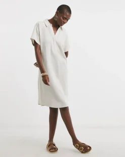 Linen Collared Tunic Dress