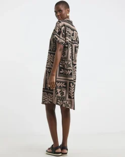 Linen Collared Tunic Dress