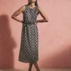 Linen Midi Shift Dress