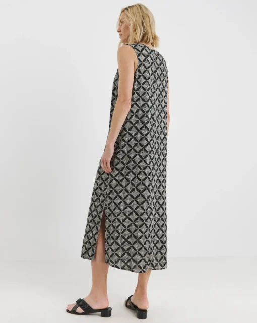 Linen Midi Shift Dress