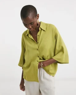 Linen Mix Half Sleeve Shirt