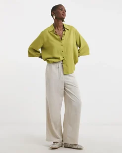 Linen Mix Half Sleeve Shirt