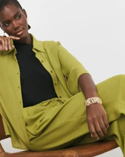 Linen Mix Half Sleeve Shirt