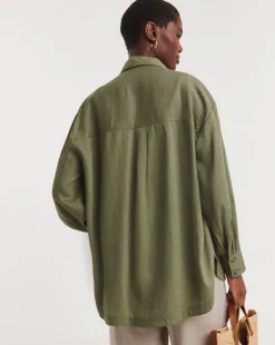 Linen Mix Long Sleeve Shirt