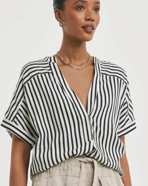 Linen Mix Tunic Top