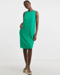 Linen Sleeveless Shift Dress