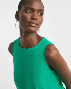 Linen Sleeveless Shift Dress
