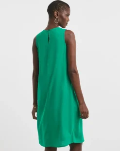 Linen Sleeveless Shift Dress
