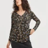 Long Sleeve Button Detail Top