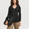 Long Sleeve Button Detail Top