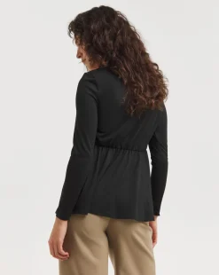 Long Sleeve Button Detail Top
