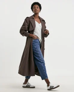 Long Sleeve Slouch V-Neck Longline Top