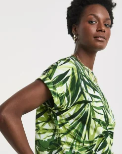 Longline Short Sleeve Curved Hem Top