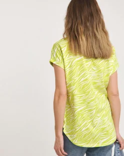 Longline Short Sleeve Curved Hem Top