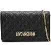 Love Moschino Diamond Quilt Flapover Black Cross-Body Bag