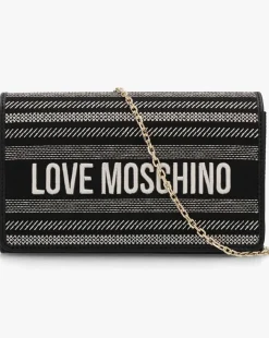 Love Moschino Flower Black Shoulder Bag