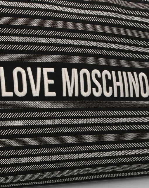 Love Moschino Flower Black Tote Bag