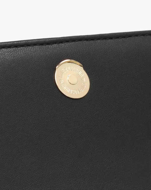 Love Moschino Flower Black Shoulder Bag