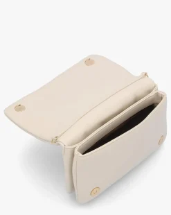Love Moschino Heart Logo Quilted Ivory Cross Body Bag