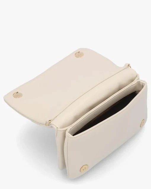 Love Moschino Heart Logo Quilted Ivory Cross Body Bag