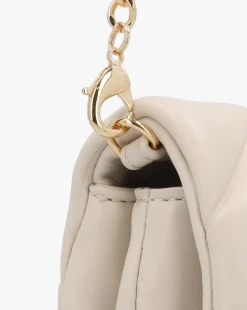 Love Moschino Heart Logo Quilted Ivory Cross Body Bag