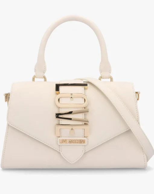 Love Moschino Love Bug Ivory Top Handle Bag