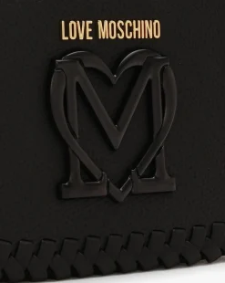 Love Moschino Whipstitch Black Cross-Body Bag
