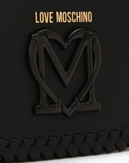Love Moschino Whipstitch Black Cross-Body Bag
