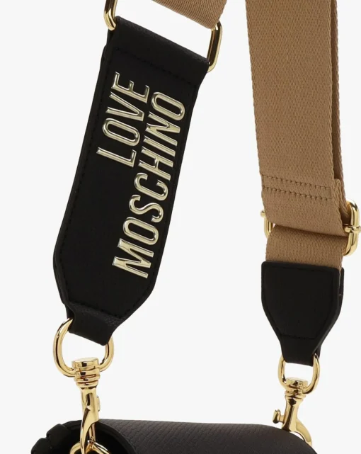 Love Moschino Whipstitch Black Cross-Body Bag