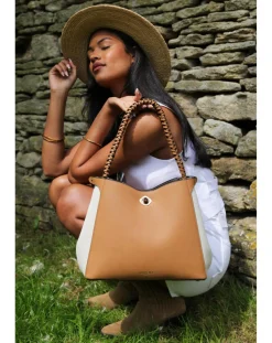 Luella Grey Adriana Camel Hobo Tote