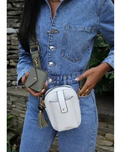 Luella Grey Elise White Camera Crossbody