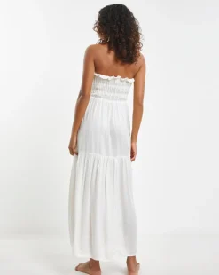 Lurex Bandeau Maxi Beach Dress