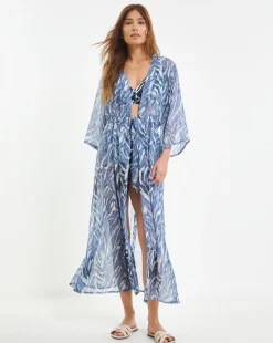 MAGISCULPT Tie Waist Open Beach Kaftan