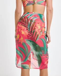 MAGISCULPT Tropical Print Midi Sarong