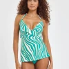 MAGISCULPT Twist Front Tummy Control Tankini Set