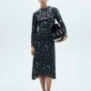 Mango Bimba Satin Midi Dress