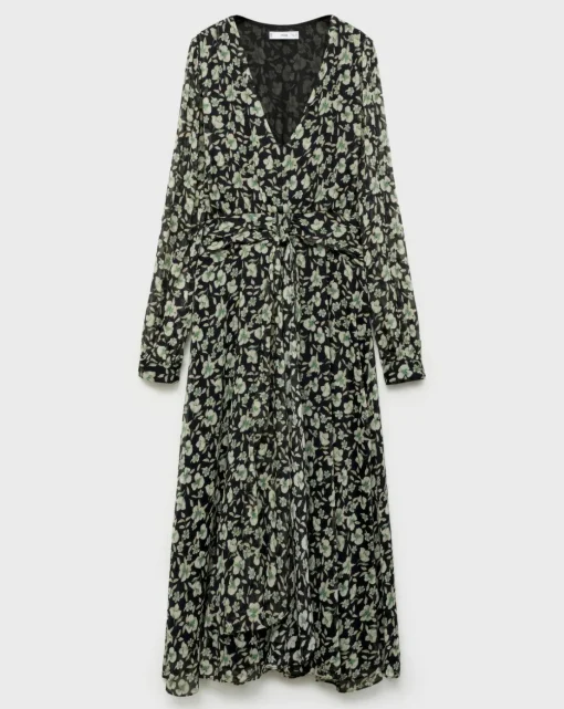 Mango Briony Floral V Neck Dress