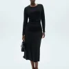 Mango Cotton Midi Dress