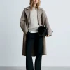 Mango Double Breasted Wool Coat