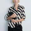 Mango Ideale Satin Print Shirt