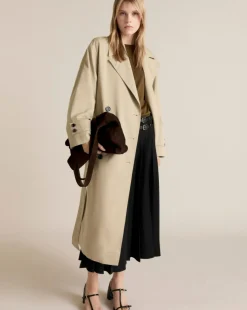 Mango Long Oversized Double-Breasted Trench Coat