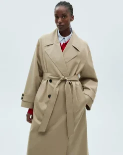 Mango Long Oversized Double-Breasted Trench Coat