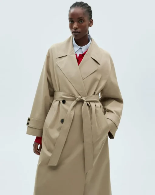Mango Long Oversized Double-Breasted Trench Coat