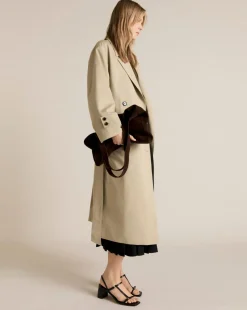Mango Long Oversized Double-Breasted Trench Coat