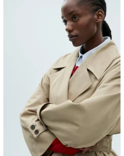 Mango Long Oversized Double-Breasted Trench Coat
