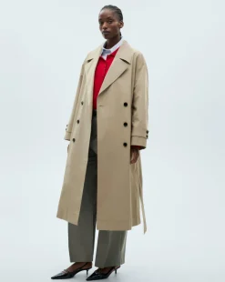 Mango Long Oversized Double-Breasted Trench Coat