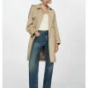 Mango Tie Waist Trench Coat