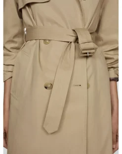 Mango Tie Waist Trench Coat