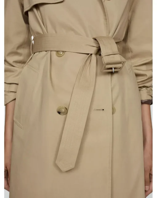 Mango Tie Waist Trench Coat